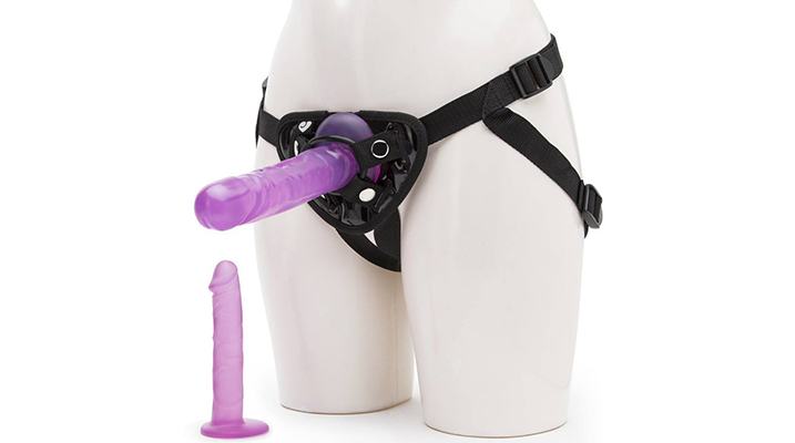 basics strap-on harness kit with 2 dildos