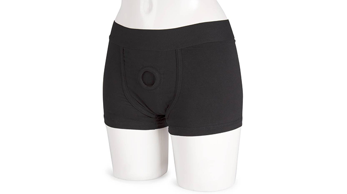 packer gear strap-on harness boxer shorts with vibe pocket