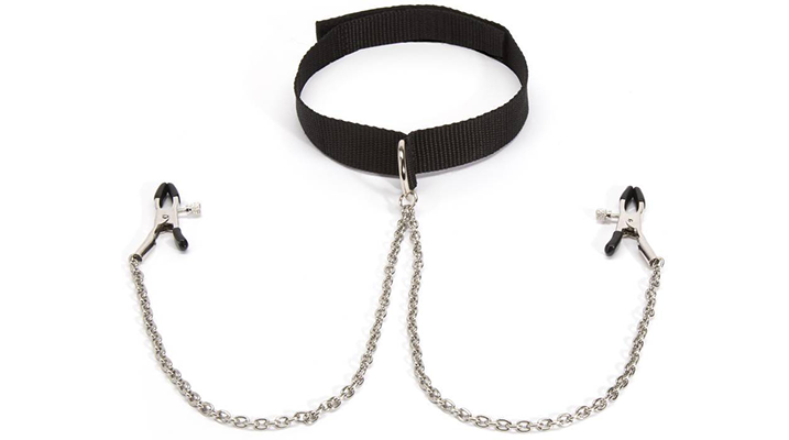 basics collar with nipple clamps