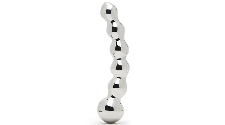 desire luxury beaded stainless steel dildo