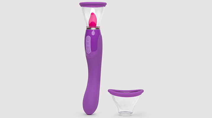 fantasy for her vibrating pussy pump and tongue vibrator kit