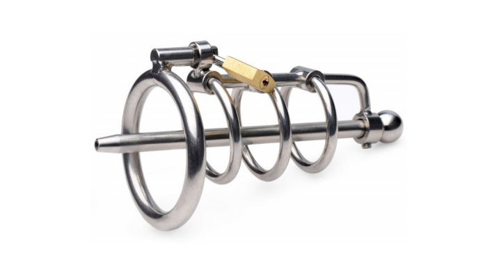 gates of hell stainless steel adjustable cum through sound cage